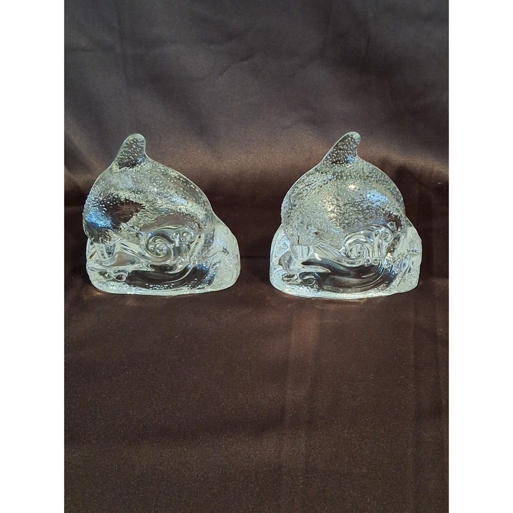 2 Vintage Partylite Dolphin Tea Light Candle Holders